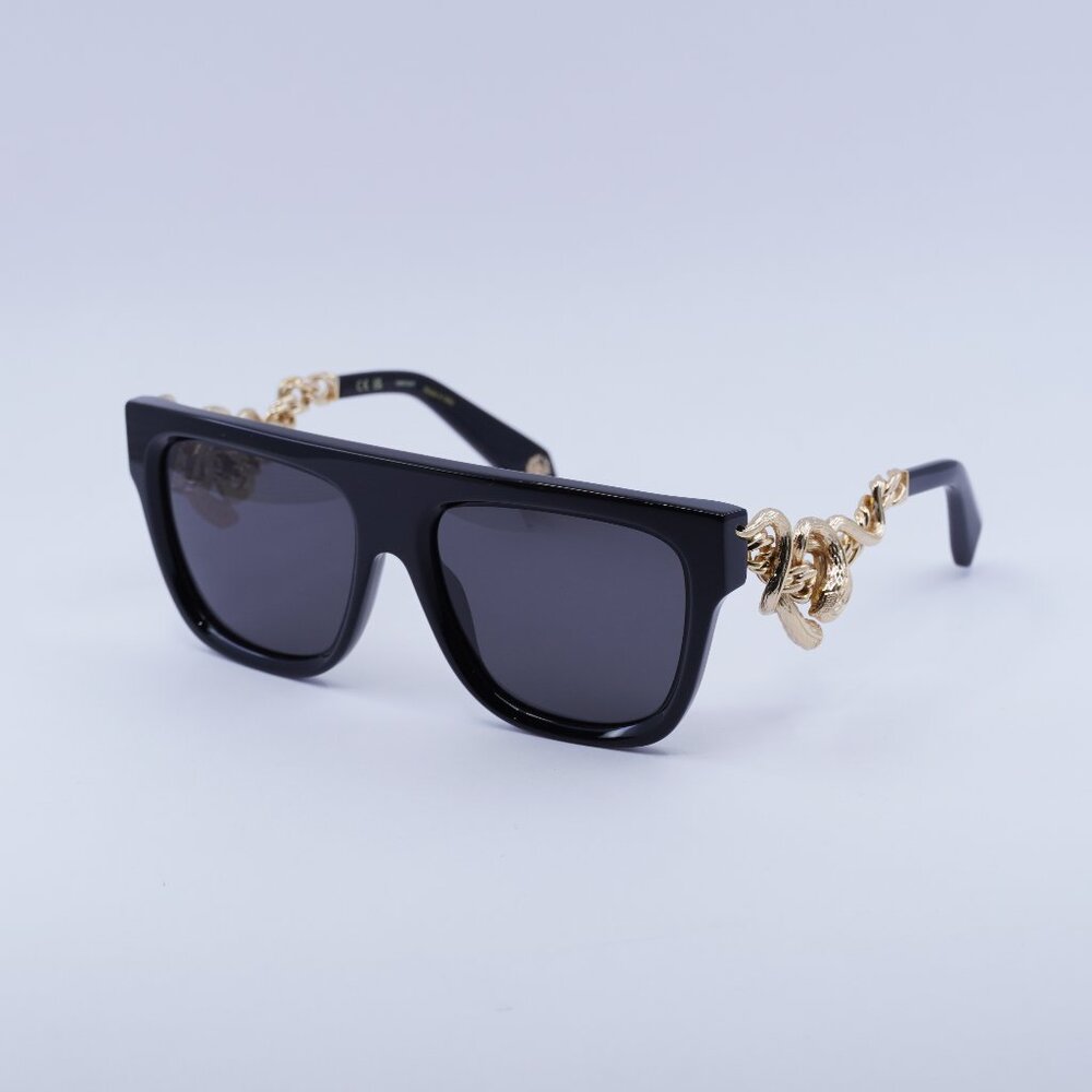 Roberto Cavalli SRC014M 0700 Sunglasses - Shiny Black/Gold Frame